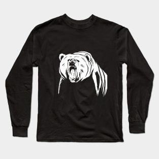 angry grizzly bear Long Sleeve T-Shirt